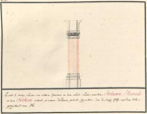 Timisoara, Banat: Schloss Hunyadi, Säule ... aus