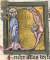 Figuren-Initiale: Mann und Frau als N (9...