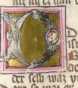 Figuren-Initiale: Engel mit Tuch (28r)
