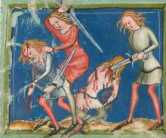 Figuren-Initiale: Engel mit Tuch (28r)
