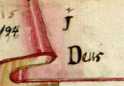 gemaltes Wappen: 17. Mai 1608 din