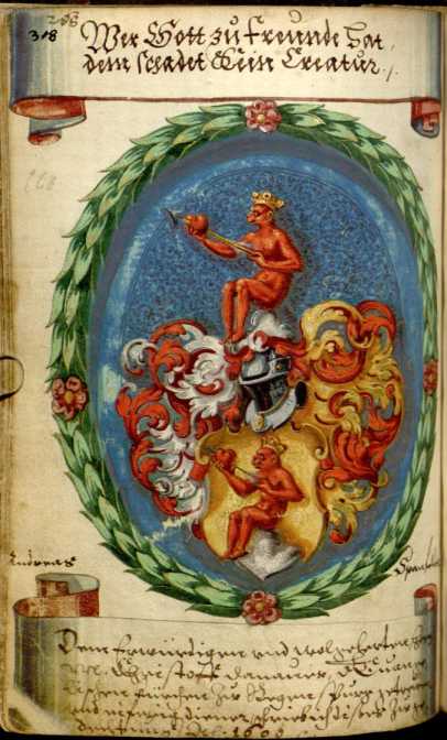 gemaltes Wappen: 8. Des. 1600 de