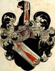 gemaltes Wappen und handschr.: Sebastianus ... from