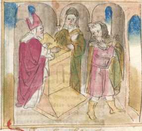 Miniatur 45:  Joachim bringt ... uit