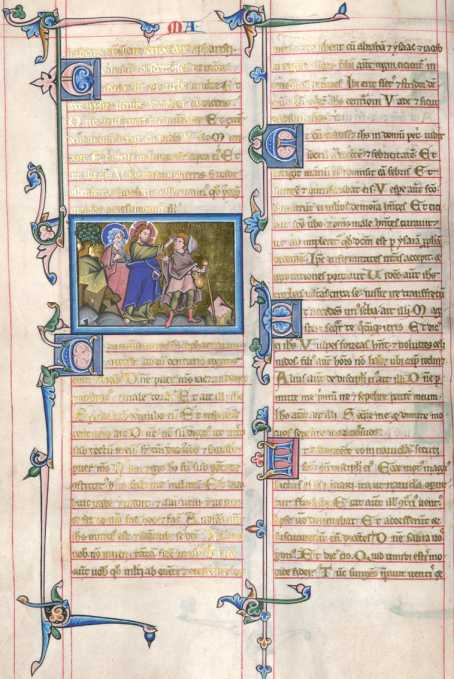 Miniatur (zu Mt.8,1-4): Heilung des Auss...