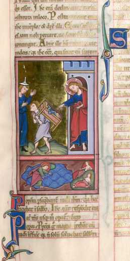 Miniatur (zu Jh.5,1-15): Heilung eines K...