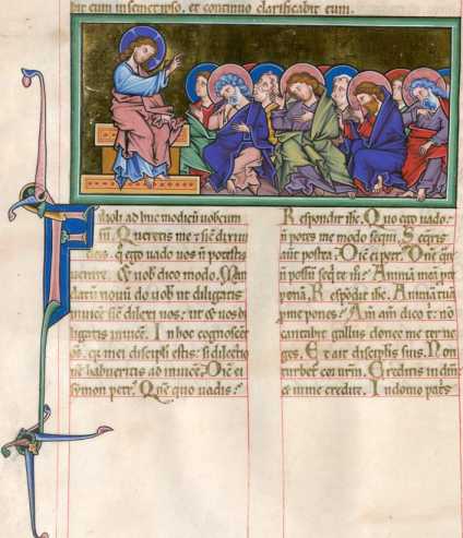 Miniatur (zu Jh.14,1-16,33): Abschiedsre...