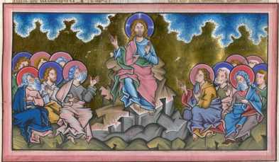  Miniatur in Rahmen (zu Mt.5,1-7,29): Be...