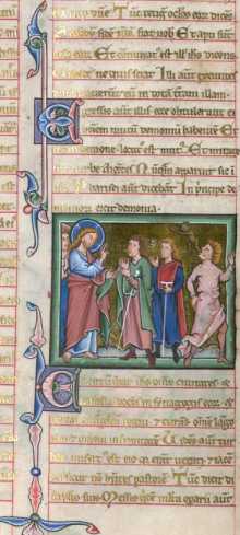 Miniatur (zu Mt.9,27-34): Heilung zweier...
