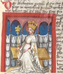 Miniatur: Die Königin (8r  )
