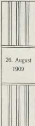 No. 3426. August 1909Vorbericht für die...