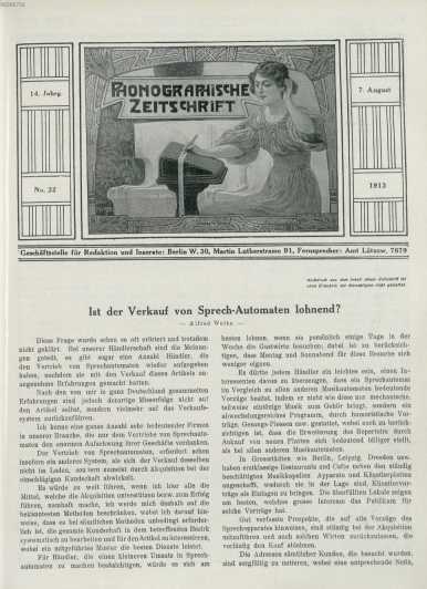 No. 32 7. August 1913 ... de