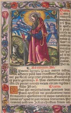Miniatur: Apostel Paulus 
 aus
