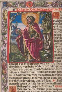 Miniatur: Apostel Bartholomäus
 ... aus