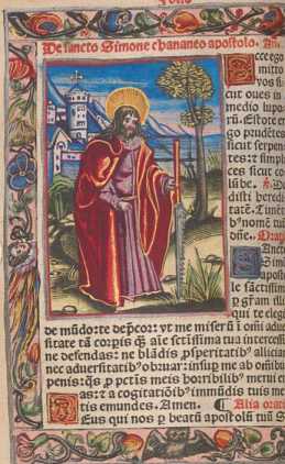 Miniatur: Apostel Simon der Zelot
 ... aus