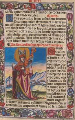 Miniatur: Hl. Erasmus aus