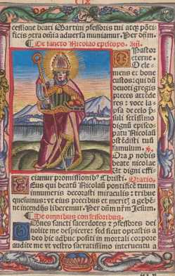 Miniatur: Hl. Nikolaus
 aus
