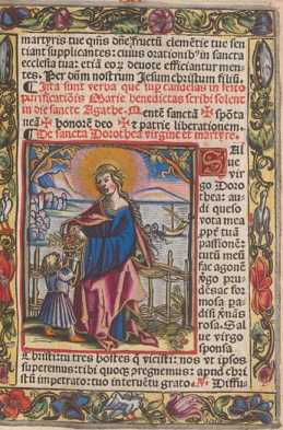 Miniatur. Hl. Dorothea from