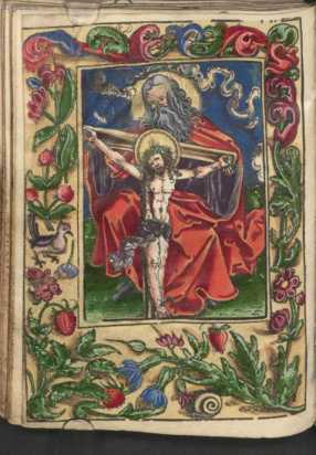 Kolorierter Kupferstich mit floralen Motiven: ... from