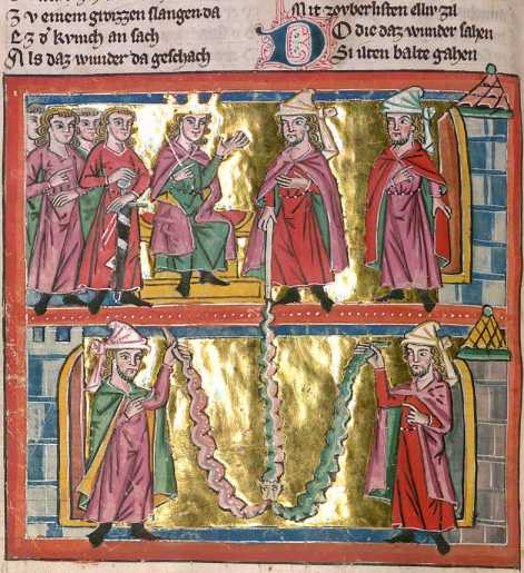 Miniatur in Deckfarben und Gold: Doppelb...