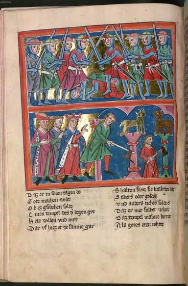 Miniatur in Deckfarben und Gold: ... uit