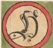 Vorderer Spiegel mit Exlibris (VS)
