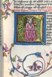 Historisierte Initiale E: König David (...