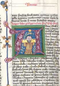 Schmuckinitiale S, historisierte Initial...