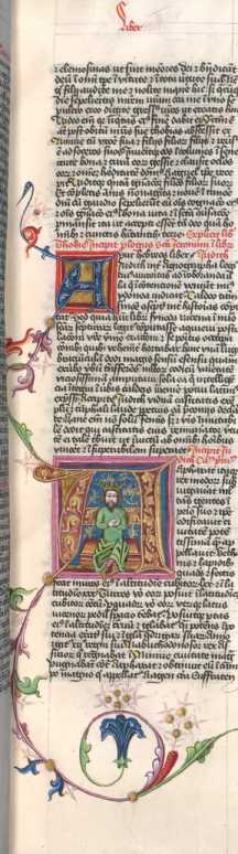Schmuckinitiale A, historisierte Initial...