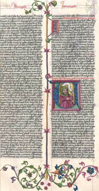 Schmuckinitiale I, historisierte Initial...