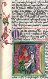 Historisierte Initiale V: Prophet Micha ...