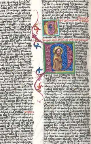 Schmuckinitiale G, historisierte Initial...