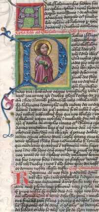 Schmuckinitiale A, historisierte Initial...