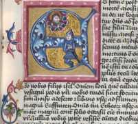 Historisierte Initiale E: Gott spricht z...