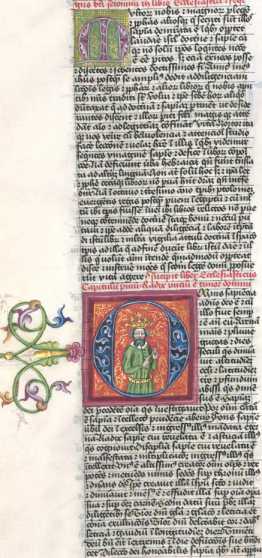 Damaszierte Initiale M, historisierte In...