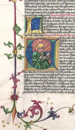 Goldene Initiale L, historisierte Initia...