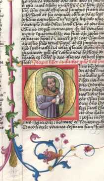Damaszierte Initiale D, historisierte In...