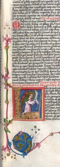 Historisierte Initiale L: Evangelistensy...