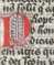 Schmuckinitiale R, historisierte Initial...