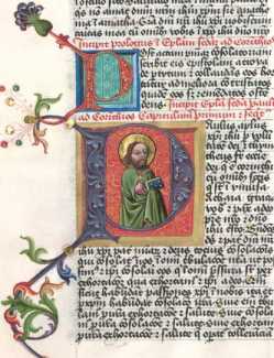 Schmuckinitiale P, historisierte Initial...