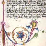 Schmuckinitiale S, historisierte Initial...