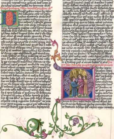 Damaszierte Initiale D, historisierte In...