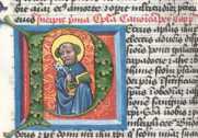 Historisierte Initiale P: Apostel Petrus...