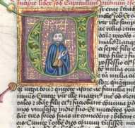 Schmuckinitiale S, historisierte Initial...