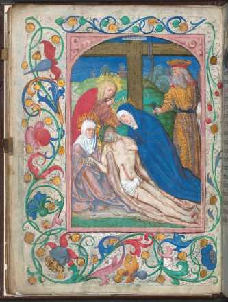 Ganzseitige Miniatur: Abnahme Jesu vom ... aus