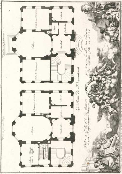 Ganzseitiger Kupferstich: Grundriss
