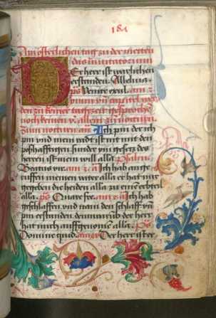 Initiale mit Rankenwerk (187r)
