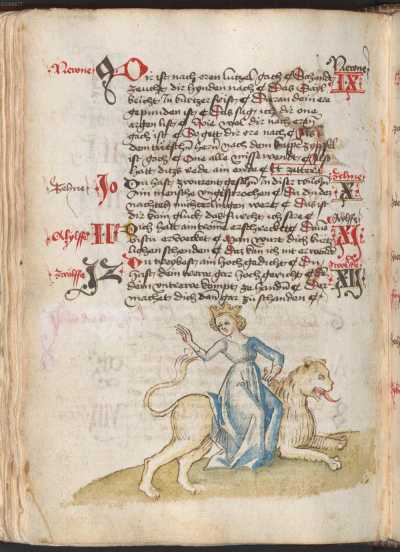 Federzeichnung: Syhbs (auf Löwen reitend) ... uit