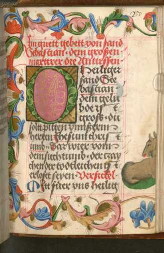 Gebet zum hl. Sebastian Initiale ... from