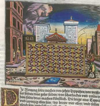 Kolorierter Kupferstich: Die Wohnstätte...